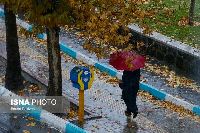 بارش‌های پراکنده در تهران و افزایش نسبی دما