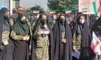 حضور زنان یگان ویژه در راهپیمایی ۱۳ آبان تهران