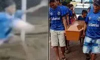 مرگ غم‌انگیز دروازه‌بان پس از شلیک پنالتی!