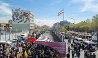 دو عکس با طعم انتقام از اسرائیل در راهپیمایی امروز