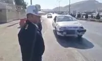 توقیف زانتیای متحرک ۳چرخ در شیراز!