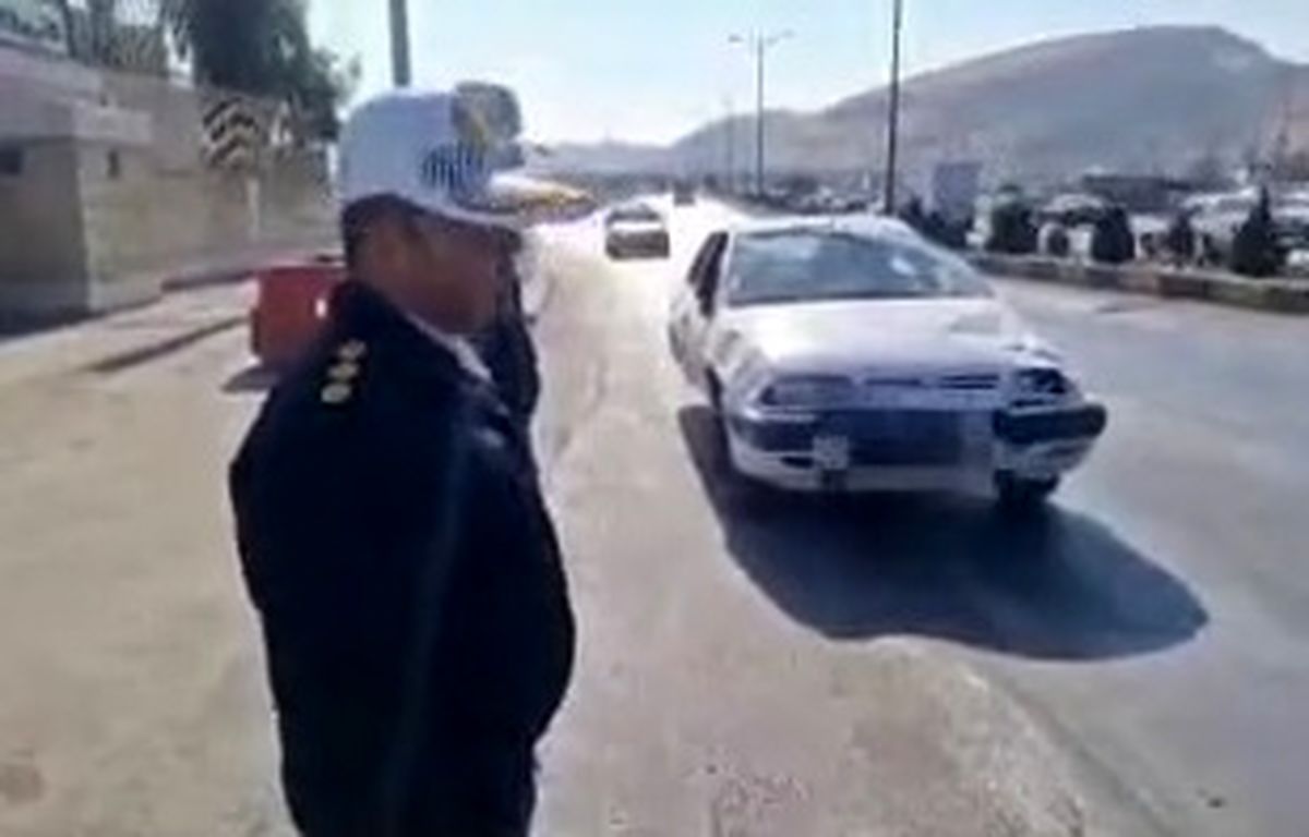 توقیف زانتیای متحرک ۳چرخ در شیراز!