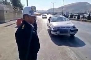 توقیف زانتیای متحرک ۳چرخ در شیراز!