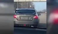 عجیب اما واقعی؛ رانندگی کودک ۸ساله در اتوبان!