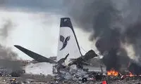 تصویری از هواپیمای ایران‌ایر منهدم شده در بوشهر