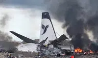 تصویری از هواپیمای ایران‌ایر منهدم شده در بوشهر
