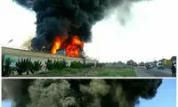 عکس: آتش سوزی در انبار نفتی جنوب تهران