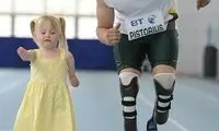 عكسی از دونده بدون پای آفریقای جنوبی