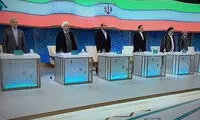 مناظره‌ی اول: جدال قالیباف با جهانگیری و روحانی؛ سکوت رئیسی
