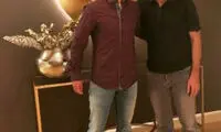 وحید هاشمیان در کنار سرمربی ایرانی وردربرمن