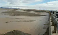 سیل در جاده بردسکن - طبس