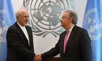 ظریف با گوترش درباره تحریم‌ها گفتگو کرد