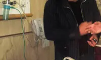 عکس: بغض دایی در عیادت از سارا
