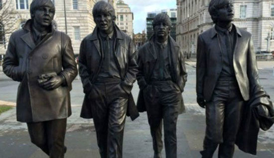 مجسمه گروه «بیتلز» در لیورپول +عکس
