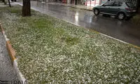 بارش تگرگ و سیل در خرم آباد