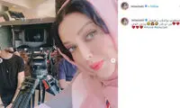 شیطونی یواشکیِ لیلا اوتادی در پشت صحنه