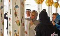 حجاب همسر ماکرون در بازدید از مسجد شیخ زاید