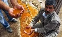 آب نارنجی در شیرهای آب رفسنجان! +عکس