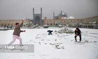 اولین بارش برف زمستانی در اصفهان