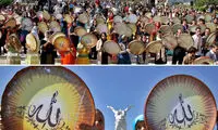دف نوازای ده‌ها زن در میدان آزادی سنندج