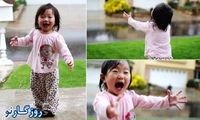 وقتی یک دختر برای اولین بار باران می بیند...!