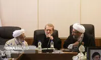 خوش و بش آملی لاریجانی با جنتی در مجمع