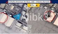 تصاویری از حمله ایران به پایگاه آمریکا در امارات