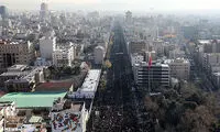 تصاویر هوایی از تشییع شهید سلیمانی در تهران