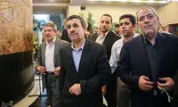 عکس: احمدی نژاد در یادبود همسر رحیمی