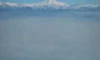 تصویری از قله دماوند؛ تهران غرق در دود و سُرب