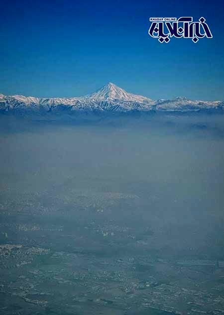 تصویری از قله دماوند؛ تهران غرق در دود و سُرب