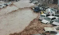 جاری شدن سیلاب وحشتناک در دروازه قرآن شیراز