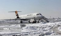 فرودگاه مهرآباد پس از بارش برف