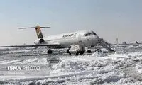 فرودگاه مهرآباد پس از بارش برف