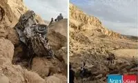 سقوط پراید از کوه‌های روستای بنود عسلویه