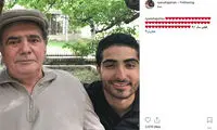 پست رایان شجریان به همراه پدر