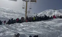 تصویر عجیب از پیست اسکی دربندسر