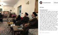 حضور سید حسن خمینی در منزل هاشمی