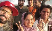 الناز شاکردوست و هوتن شکیبا در پشت صحنه «شبی که ماه کامل شد»