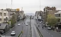 سکوت خیابان‌های تهران در اولین روز بهار