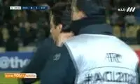 گل اول استقلال به الشرطه (گل‌به‌خودی کاظم)