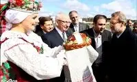 عکس: استقبال شیرین از لاریجانی در بلاروس