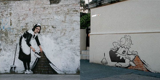 شوخی با مشهور ترین نقاشی های خیابانی!
