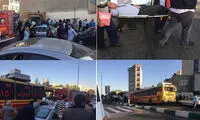 وضعیت ایستگاه طرشت پس از تصادف مترو