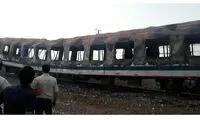 آتش سوزی قطار مسافربری تهران - اهواز