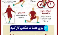 اینفوگرافی: ۶ گام برای داشتن سیکس پک