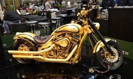 موتورسیکلت طلایی اعراب +عکس