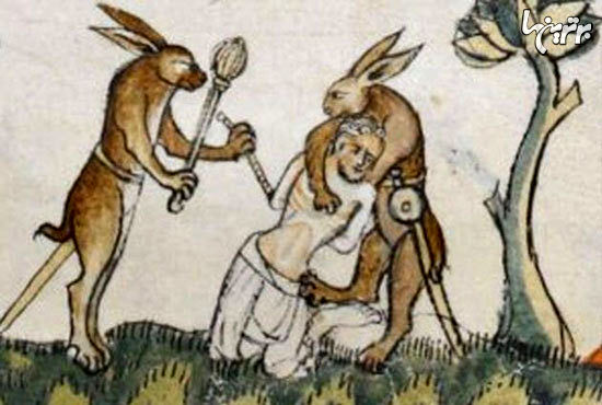 تصاویر عجیبی که در هنر قرون وسطی دیده می‌شد