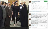 انتقاد شدید از حجاب مهمان لاریجانی +عکس