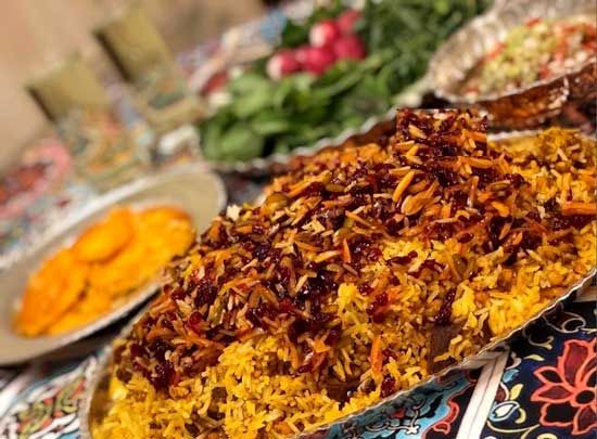 طرز تهیه قیمه شاه عباسی با ته‌دیگ ته‌چینی